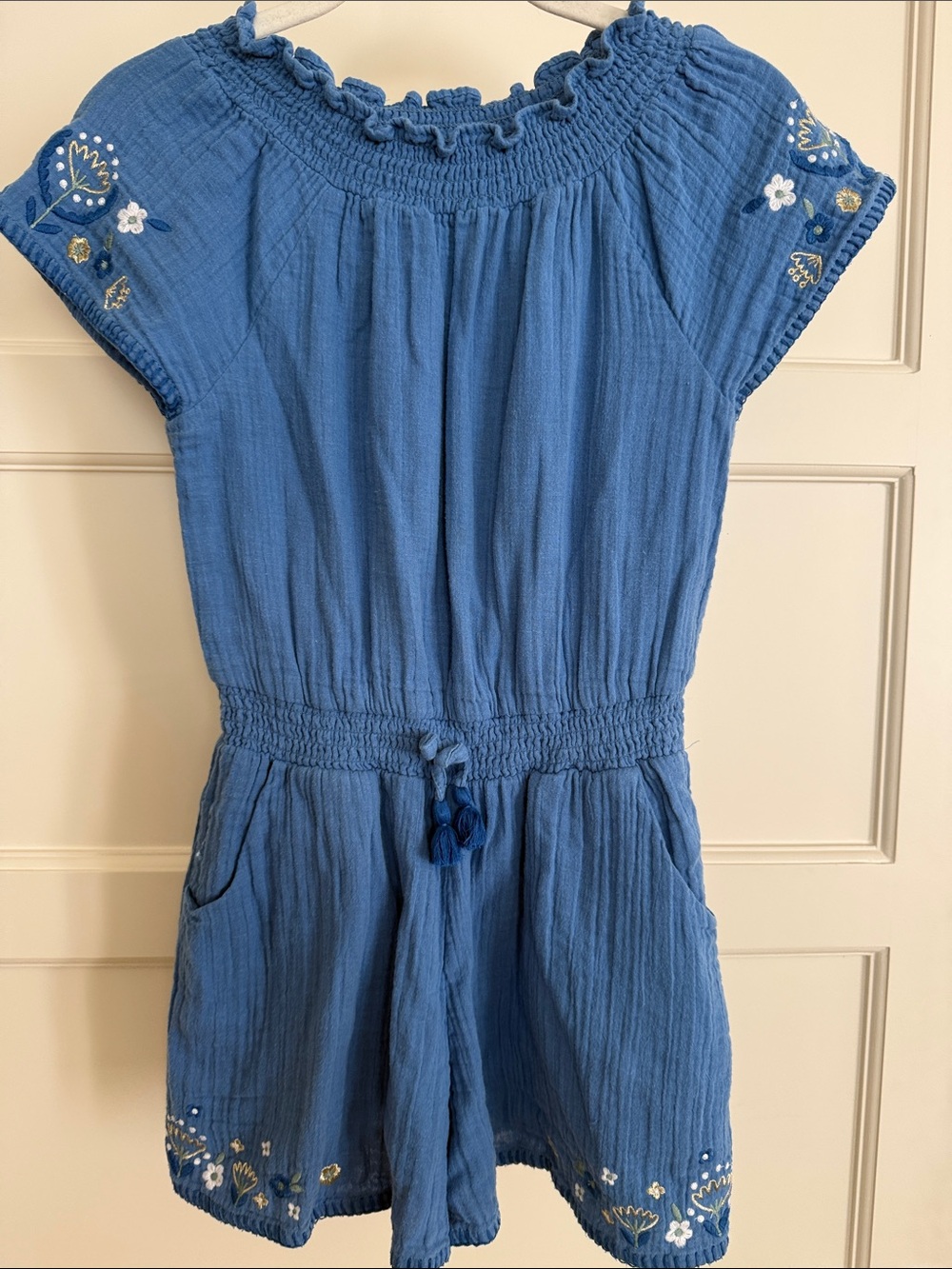Boden Girls' Embroidered Romper - 11-12 Y